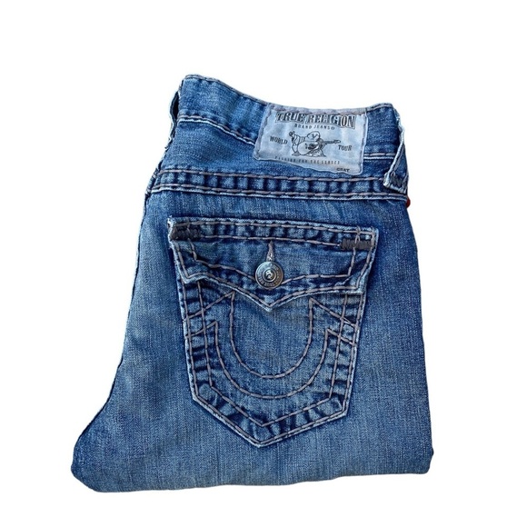 Vintage True Religion Super T Jeans Size 32 Blue - Picture 3 of 7